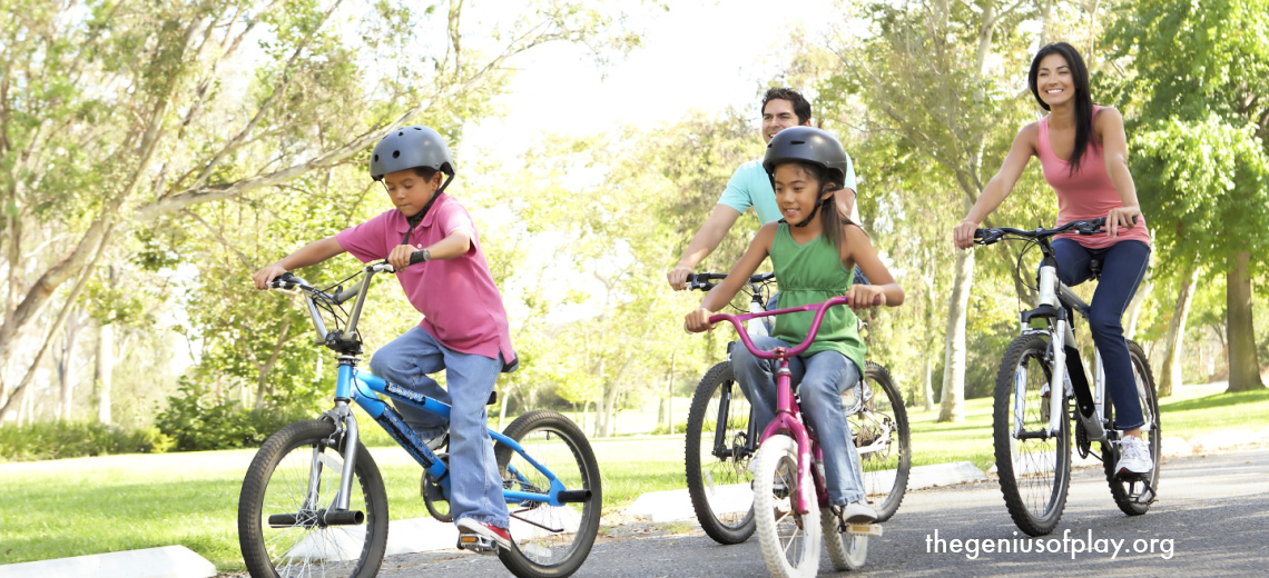 Family riding bikes hotsell