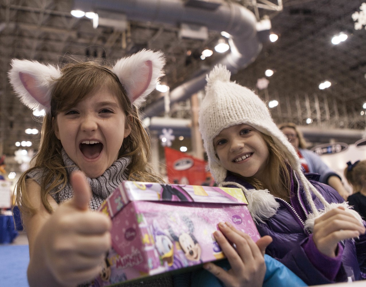 two kids at the 2023 chicago toy and game fair